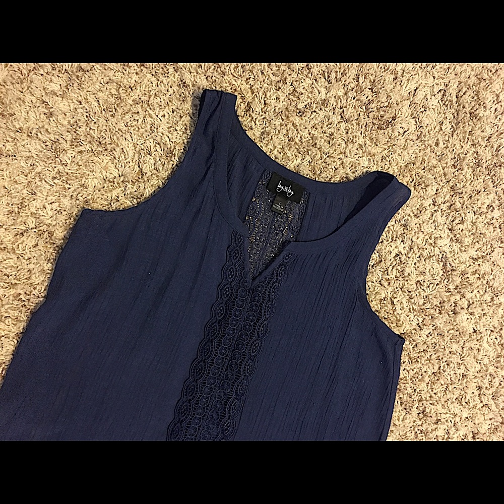 By & By Tank with Lace Size Large